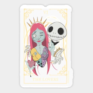 jack and sally nightmare Sticker